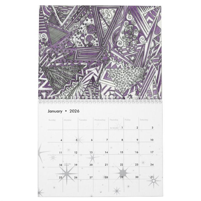 Calendario Arte Calenar de la onda del amor (Jan 2026)