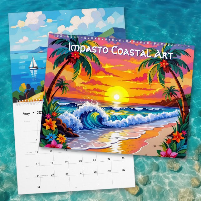 Calendario Arte costero de estilo impasto (Subido por el creador)