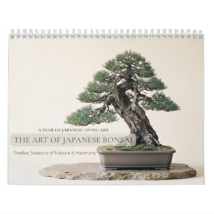 Calendario Arte de bonsái japonés en pared