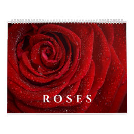 Calendario Arte de fotografía floral y rosas elegantes