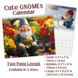 Calendario Arte de Gnomo de Jardín Caprichoso Personalizado