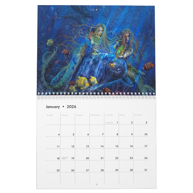 Calendario Arte de la fantasía de Steve un Roberts (Jan 2026)