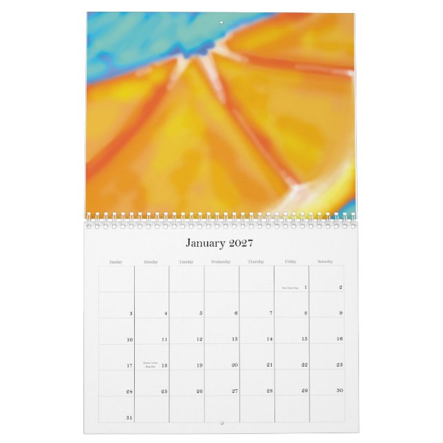 Calendario Arte de la fruta (Jan 2027)