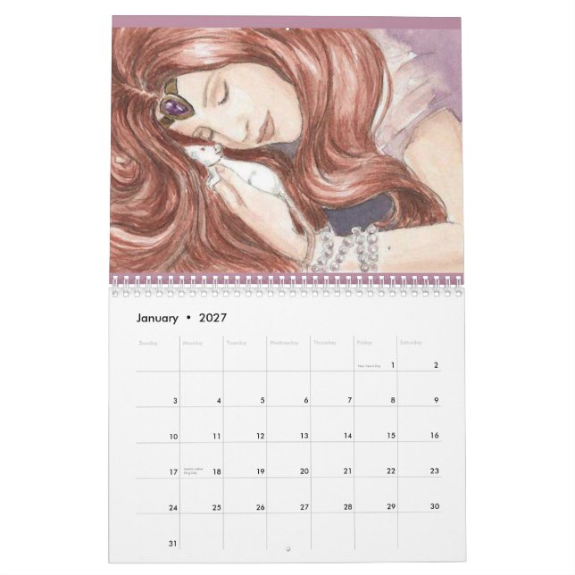Calendario Arte de la rata ilustrada 2011 (Jan 2027)