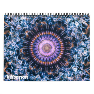 Calendario Arte de Mandala Visionario Psicodélico Colorido