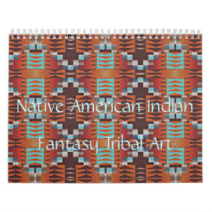 Calendario Arte de patrón tribal amerindio nativo americano