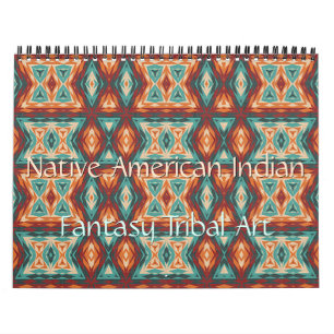 Calendario Arte de patrón tribal de indio americano nativo