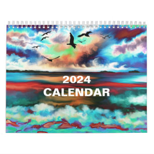 Calendario Arte de pintura abstracta de fantasía digital