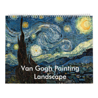 Calendario arte de Van Gogh paisaje arte fino