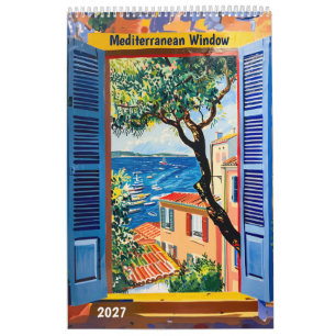 Calendario Arte de ventana y terraza mediterránea