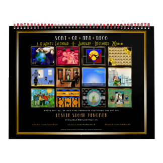 Calendario Arte Deco - 12 meses - Personalizado