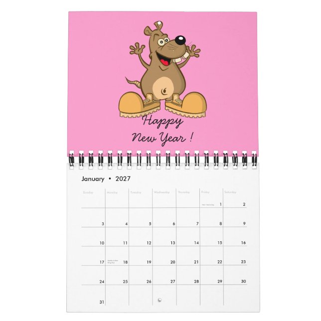 CALENDARIO "arte del dibujo animado " (Jan 2027)