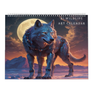 Calendario Arte digital de fauna y flora con IA