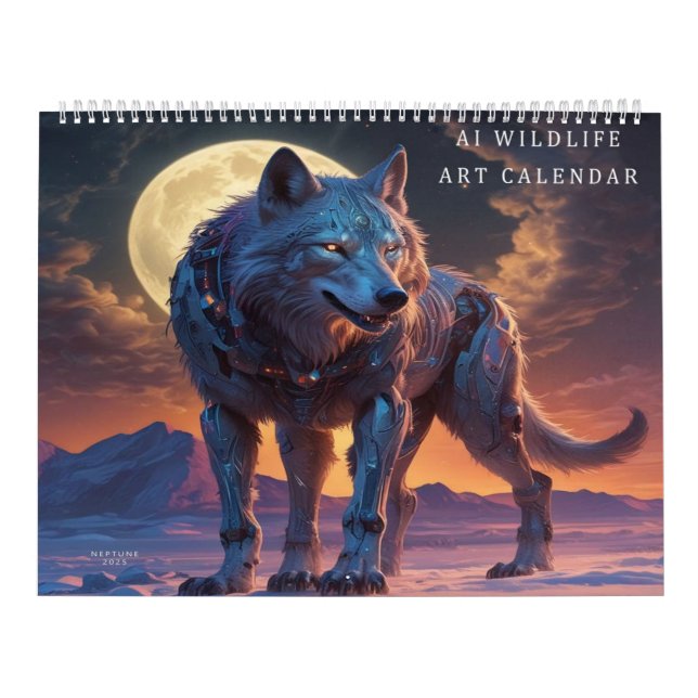 Calendario Arte digital de fauna y flora con IA (Tapa)