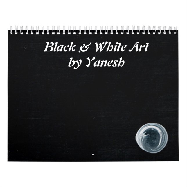 Calendario Arte en blanco y negro de Yanesh (Tapa)