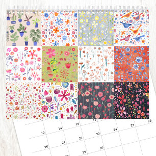 Calendario Arte floral botánico de Nic Squirrell