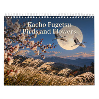 Calendario Arte fotorealista de pájaros y flores Kacho Fugets