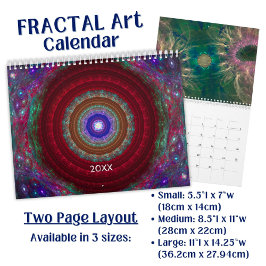Calendario Arte fractal colorido -