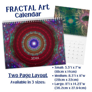 Calendario Arte fractal colorido -