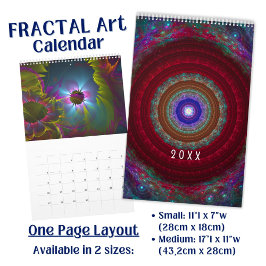 Calendario Arte fractal vívido y colorido