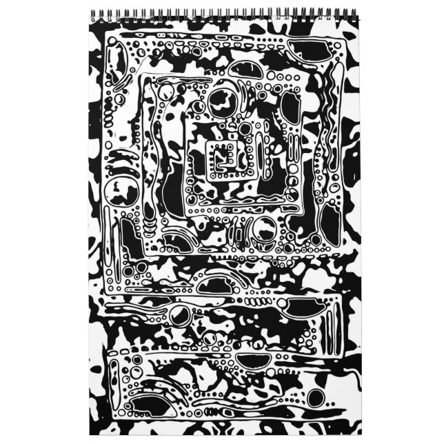 Calendario Arte Geométrico Negro Y Blanco 25 (Tapa)