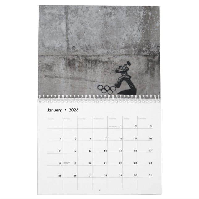 Calendario Arte Londres de la plantilla (Jan 2026)