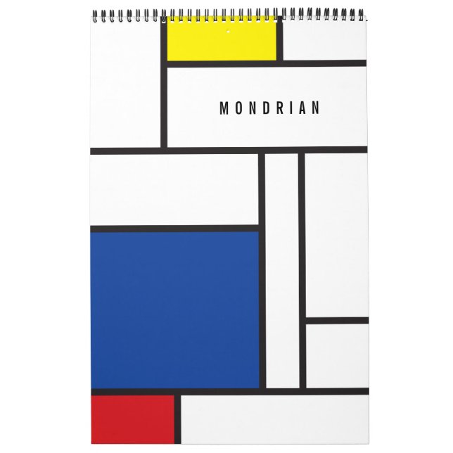 Calendario Arte Moderno De Stijl Geométrico Minimalista Mondr (Tapa)