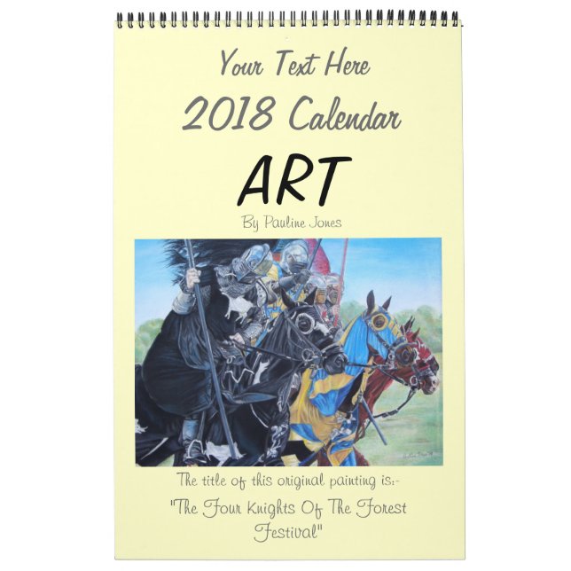 Calendario arte paisajístico original jousting dogs equinos 2 (Tapa)