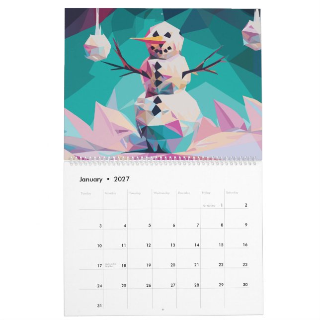 Calendario Arte poligonal (Jan 2027)