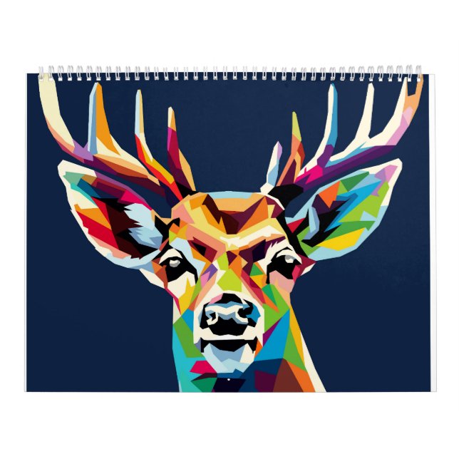 Calendario Arte pop de ciervos salvajes (Tapa)