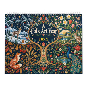 Calendario Arte Popular Estaciones Botánica Vida Silvestre