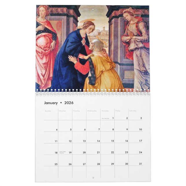 Calendario Arte religioso (Jan 2026)