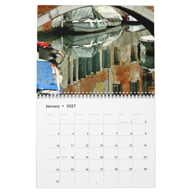 Calendario Artes y arquitectura 2012 de Venecia (Jan 2027)