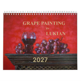Calendario Artístico de Pared 2027 Uva y Vino Vida