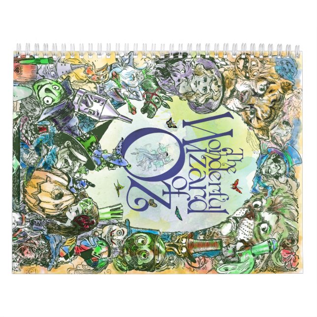 Calendario ASISTENTE CLÁSICO DE OZ HORIZONTAL - ¡Cualquier 12 (Tapa)