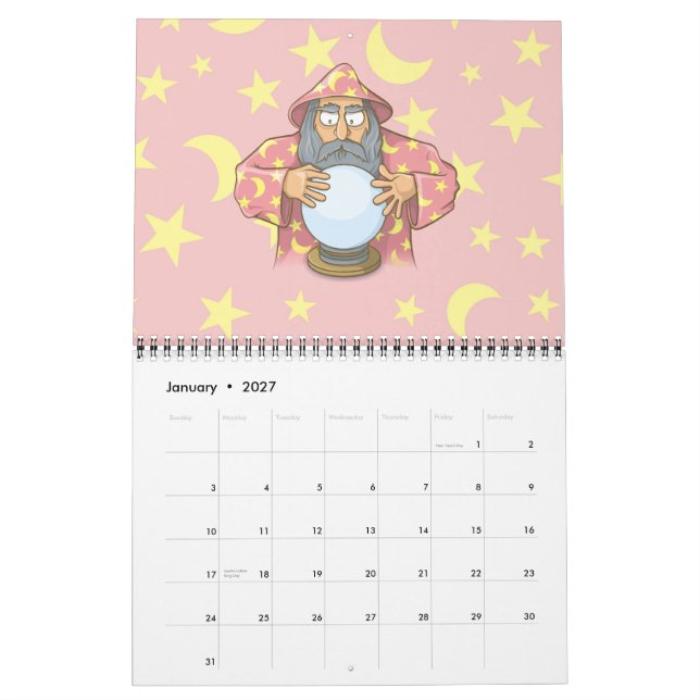 Calendario Asistente con bolas (Jan 2027)