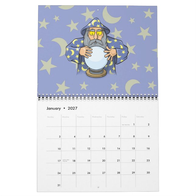 Calendario Asistente con bolas (Jan 2027)