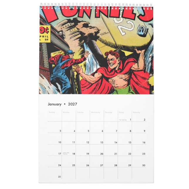 Calendario asombroso de los héroes 2011 de la (Jan 2027)