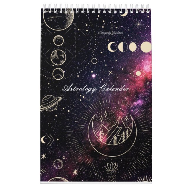 Calendario Astrología Calender con planetas (Reverso)