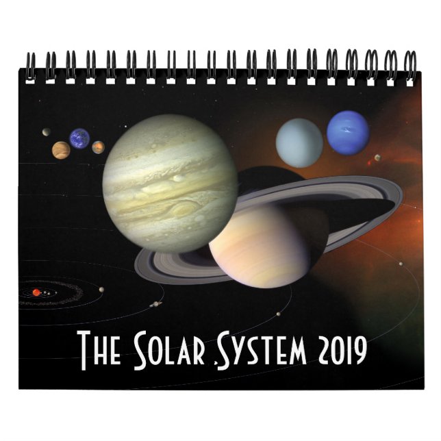 Calendario Astronomía de espacio de los planetas de la (Tapa)