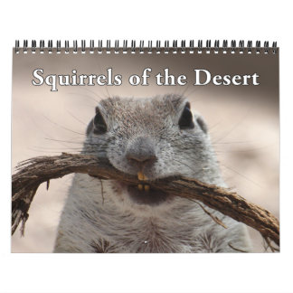 Calendario atado redondo de las ardillas de tierra