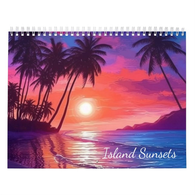 Calendario Atardeceres Isleños 2026 Arte de Paraíso Tropical (Tapa)
