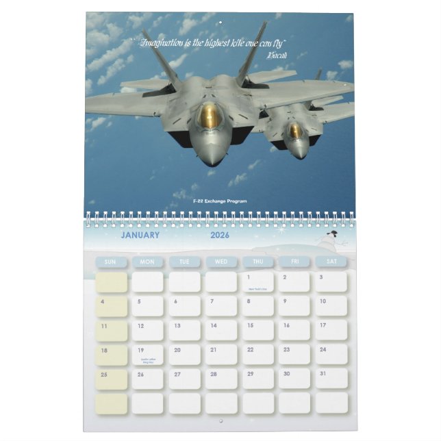 Calendario Aterrice, el mundo de la fuerza aérea 2010 (Jan 2026)