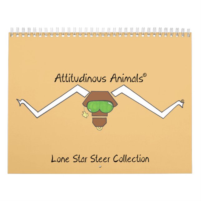 Calendario Attitudinous Animals® Lone Star Steer (Tapa)