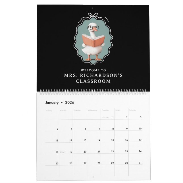 Calendario Aula personalizada del Club de Maestros Silly Goos (Jan 2026)