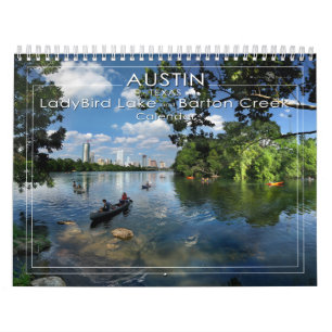 Calendario Austin Texas - LadyBird Lake y Barton Creek