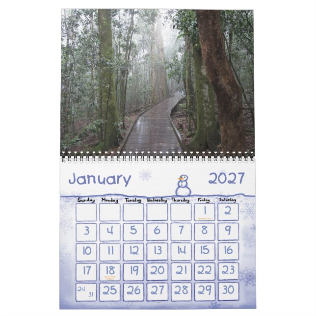 Calendario Australia (Jan 2027)