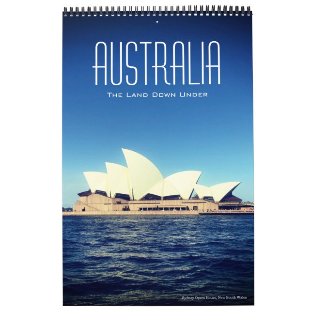 Calendario australia down under 2026 (con ubicaciones) (Tapa)