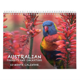 Calendario australiano de los loros y de los