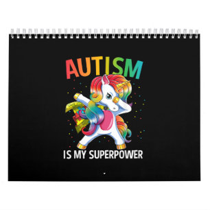 Calendario autista  El autismo es mi superpoder dabbing Unico